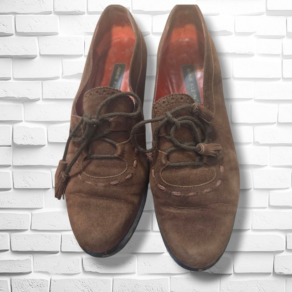 🌟 Vintage Anne Klein Suede Oxford Shoes - Size 7.5 🌟